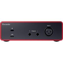 Load image into Gallery viewer, Focusrite SCARLETT-SOLO-STU-4G USB-C Audio Interface Microphone Headphones