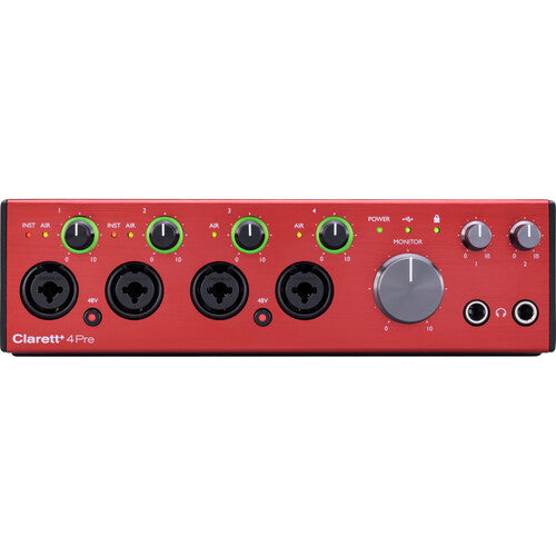 Focusrite CLARETT-PLUS-4PRE Desktop 18x8 USB-C Audio/MIDI Interface