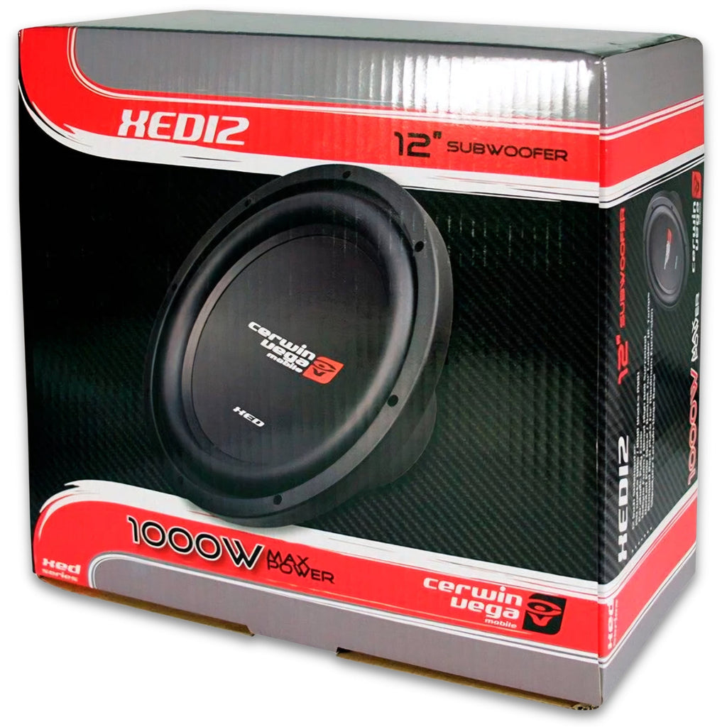 2 Cerwin Vega XED12V2 1000W 12" SVC 2-OHM Car Audio Subwoofer Woofer