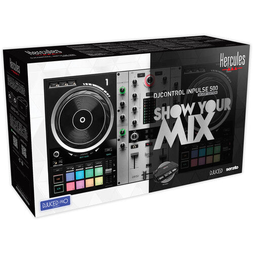 Hercules DJCINPULSE500-LTDSLV DJControl Inpulse 500 DJ Software Controller (Limited Edition Silver)
