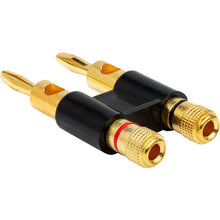 Load image into Gallery viewer, Hosa BNA-260BK Premium Dual Banana Plug- Blk