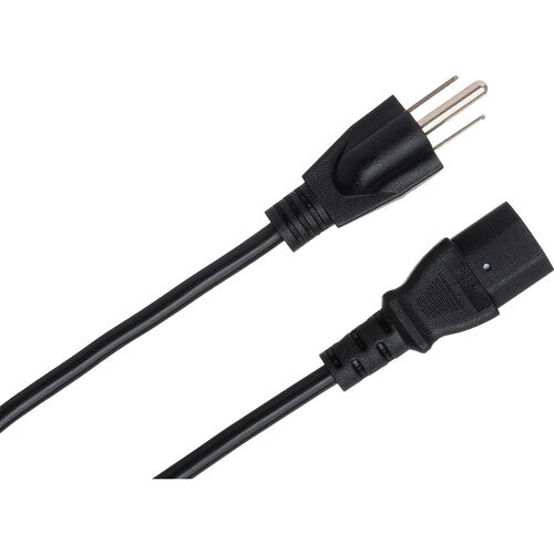 Hosa PWC-401.5 Power Cable 1.5 foot Power Cord IEC C13 to NEMA 5-15P 1.5 ft