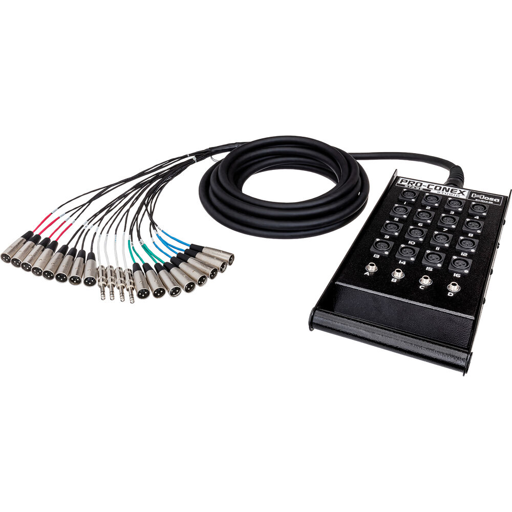 Hosa SH-16X4-25 Pro-Conex 16x4 Stage Box Snake 25 foot