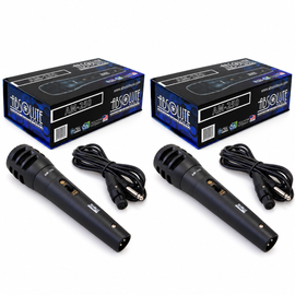 2 Pack MR DJ AM250 Karaoke Dynamic Vocal Wired Microphone