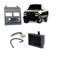 Charger l&#39;image dans la galerie, 1988-1996 Chevrolet &amp; GMC (Grey) Dash Kit + Pocket Kit + Wire Harness + Antenna