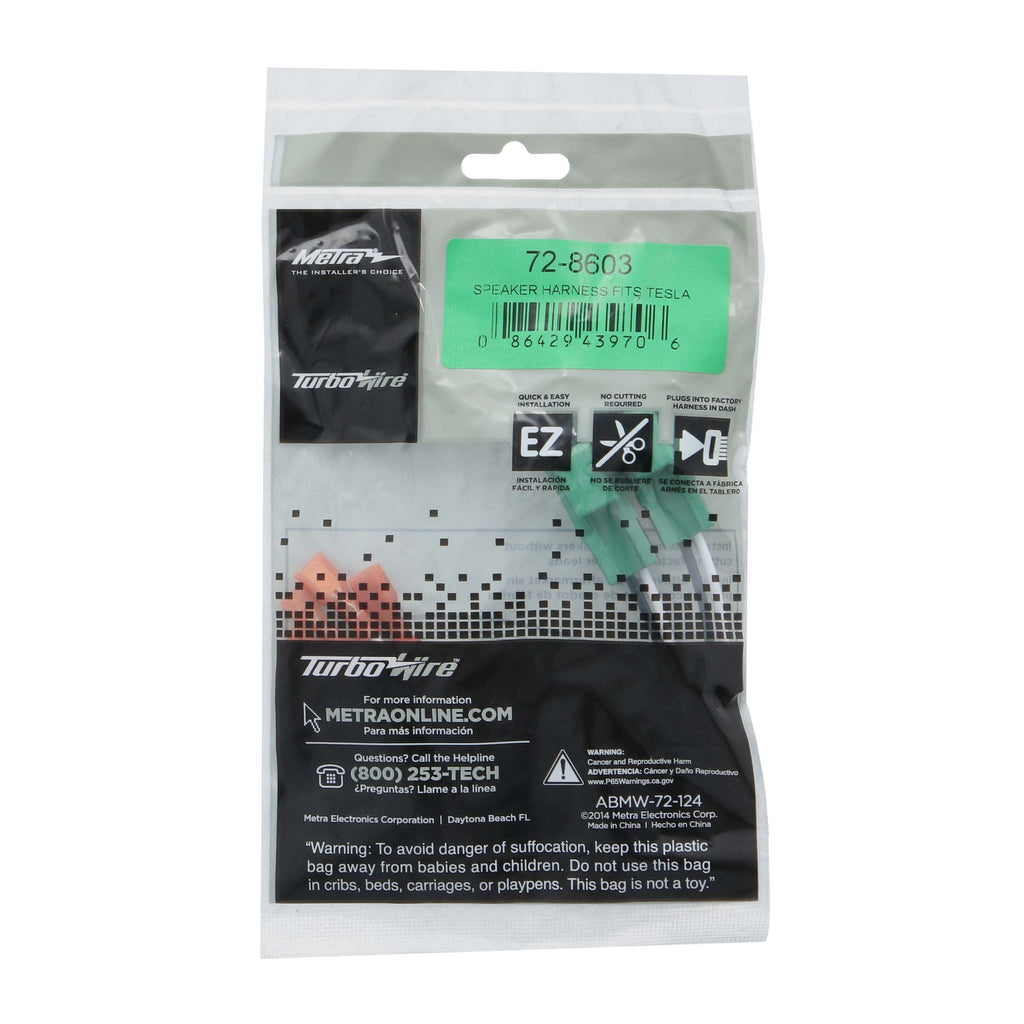 Metra 72-8603 Speaker Harness - Compatible Fits for Select 2017-2024 TESLA Models