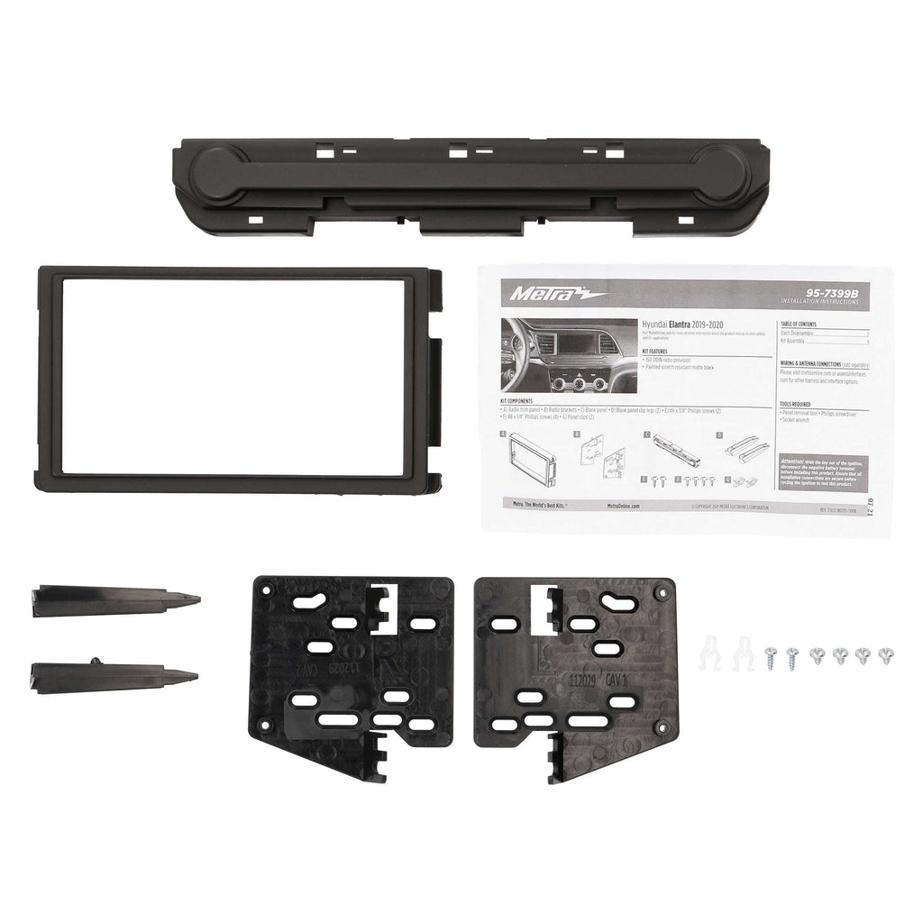 Metra Double-DIN Car Stereo Dash Kit - Compatible Fits for Hyundai Elantra 2019-2020