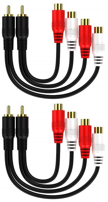 10 Absolute 2F1M RCA Interconnect Cable Wire Marine Car Amplifier Stereo Home Audio