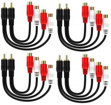 Charger l'image dans la galerie, 8 Absolute 2F1M RCA Interconnect Cable Wire Marine Car Amplifier Stereo Home Audio