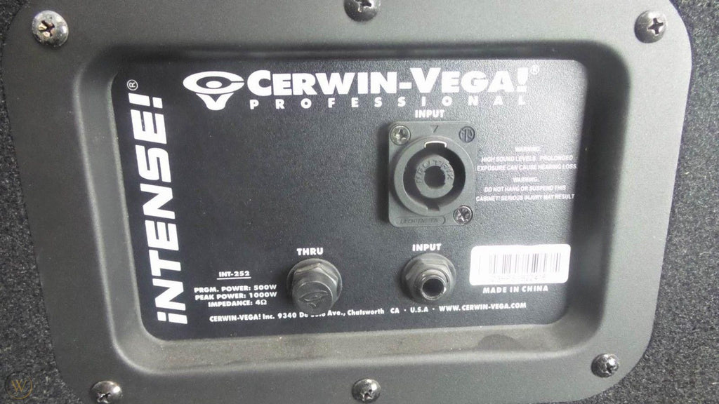 Cerwin Vega INT-252 V2 15" 3-Way Passive PA Speaker1400-Watts Loudspeaker