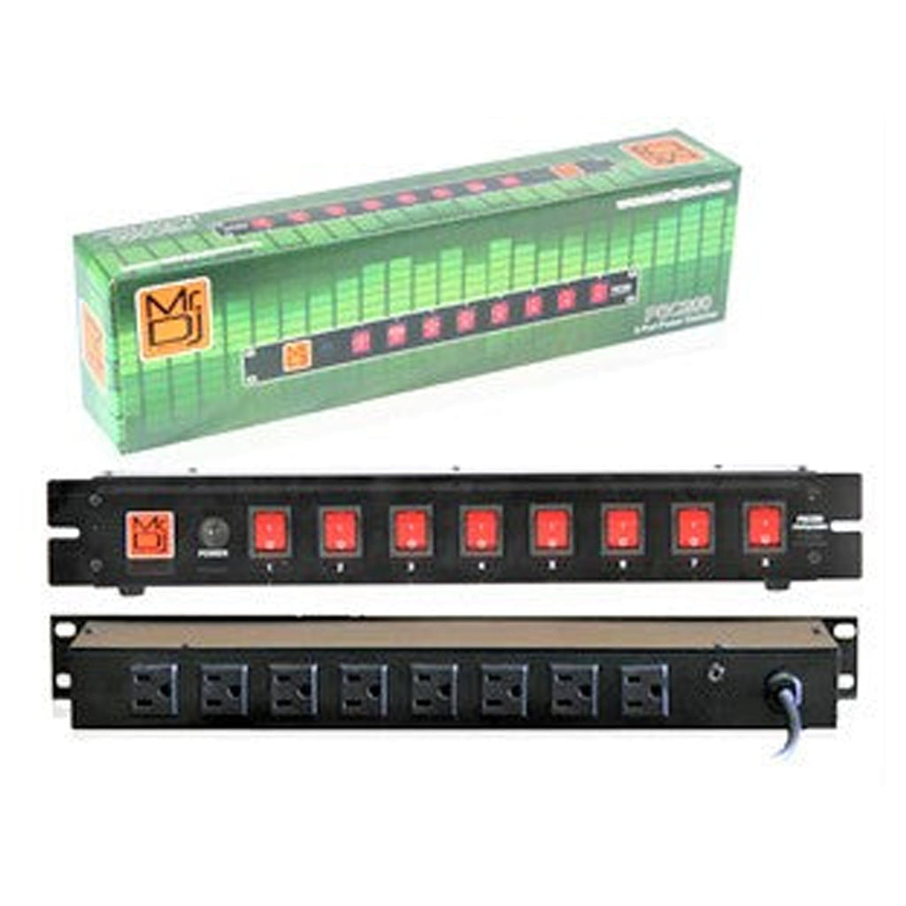 MR DJ PSC250 Power Switcher Surge Protectors <br/>Rack Mountable 8 Port Power Switcher Surge Protectors ON / OFF Power Center