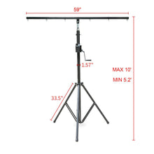 Charger l&#39;image dans la galerie, MR DJ ST200 &amp; SBC260 Crank Light Stand&lt;br/&gt; Pro Lighting 10 Foot Crank Light Stand &amp; Black Square Truss T-Bar Adapter