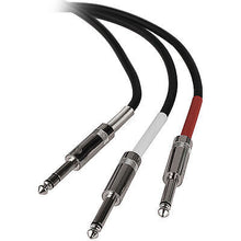 Load image into Gallery viewer, MR DJ CQMQ12 12&#39; Pro PA DJ Karaoke One 1/4&quot; Male Stereo to Two 1/4&quot; Y-Adapter Male Mono