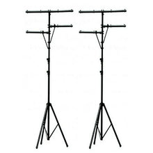 Load image into Gallery viewer, 2 Pro Audio DJ Multi Arm 8 Bolt Lighting 12 Foot Tripod Light Stand Package