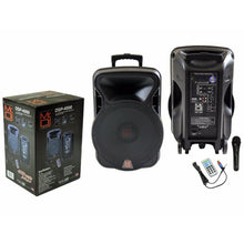 Charger l&#39;image dans la galerie, MR DJ 4000W Bluetooth DSP FM Radio USB Portable PA DJ KARAOKE Speaker