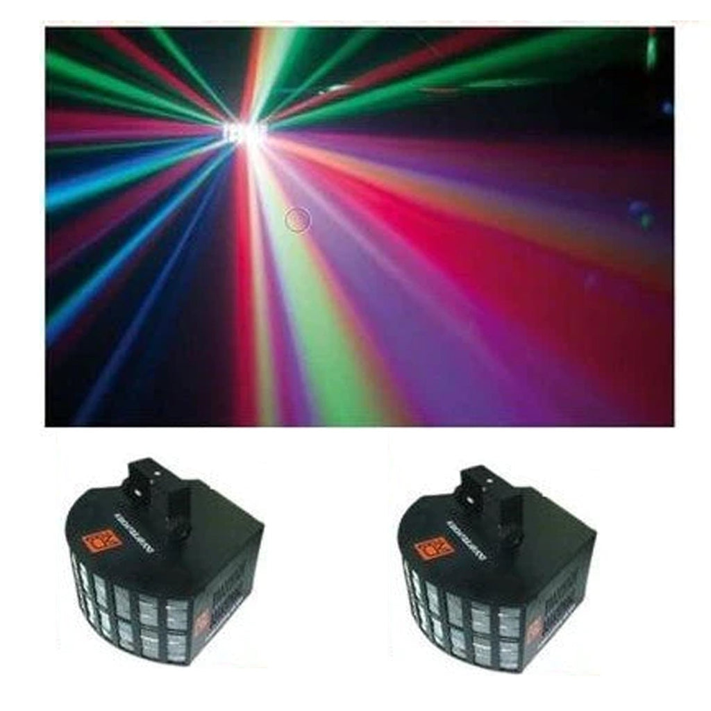 2 MR DJ DOUBLESTACKER 7-Channel DMX-512 LED Multi-Colored Effect Light Blackout