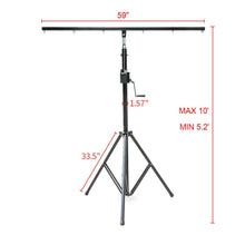 Load image into Gallery viewer, 14FT TRUSS LIGHTING CRANK STAND 220 LBs &amp; UNIVERSAL BLACK T ADAPTER DJ PA CLUB