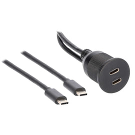 Metra 40-TY11-EXT Dual USB-C Charge And Data Flush Mount - Retail Pack