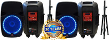 Charger l'image dans la galerie, 2 MR DJ PBX2690LB 15" Bluetooth Speaker + Stand 2-way 15" PA DJ 3500W Active Powered
