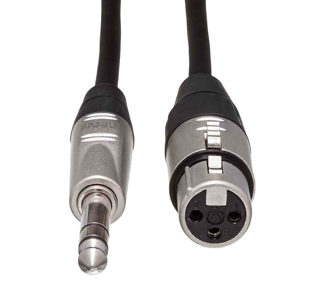 Hosa HXS-010, XLR Female to 1/4" TRS Male Pro Balanced Interconnect - 10 Feet