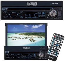 Charger l&#39;image dans la galerie, Absolute AVH9000 7&quot; TFT LCD Motorized Indash Monitor Digital Video Single-DIN Multimedia DVD CD MP3 USB Player Bluetooth Adapter