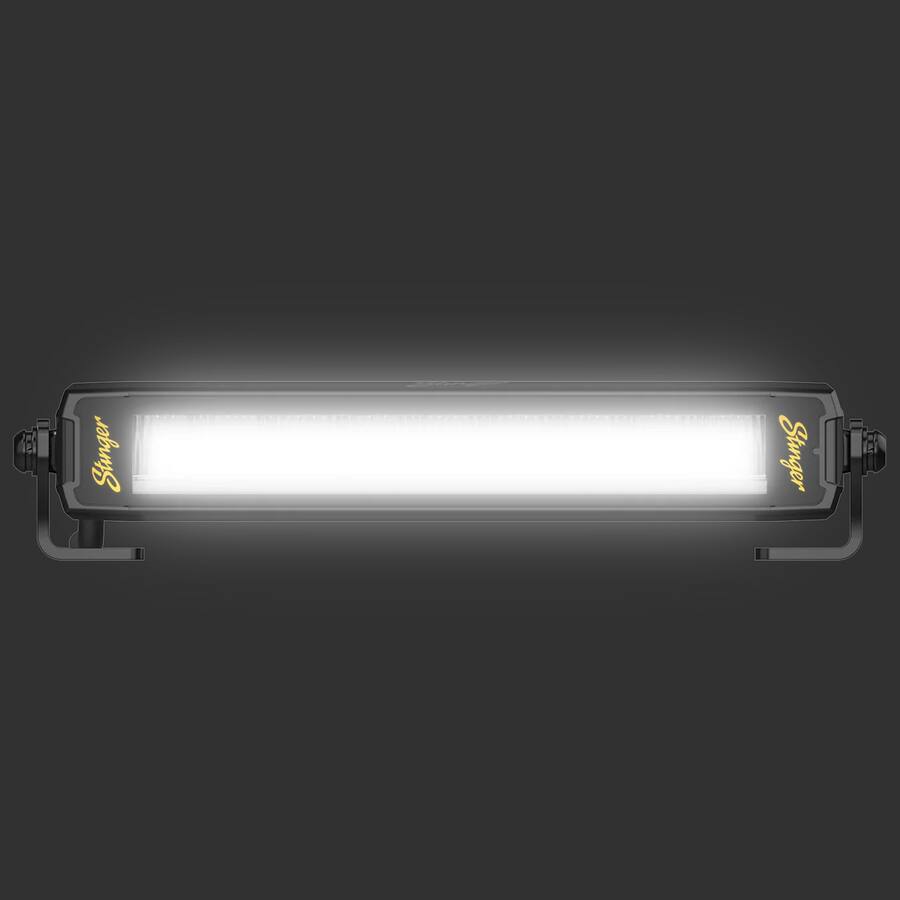 Hexcore STL10LB 10-Inch Straight LED Light Bar, Driving Beam with Amber & White Position Light