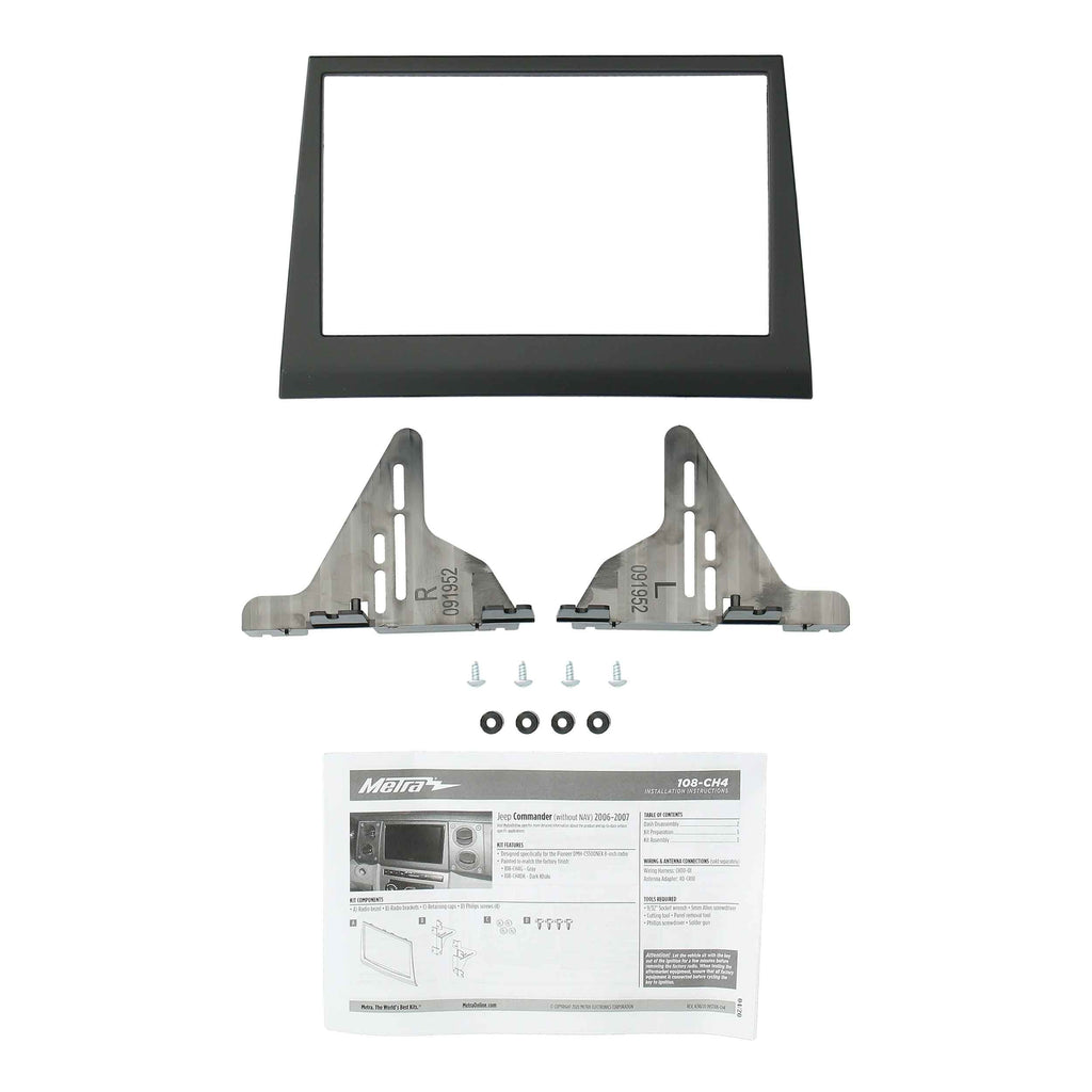Metra 108-CH4G Double-DIN Car Stereo Dash Kit - Compatible Fits for JEEP COMMANDER 2006-2007