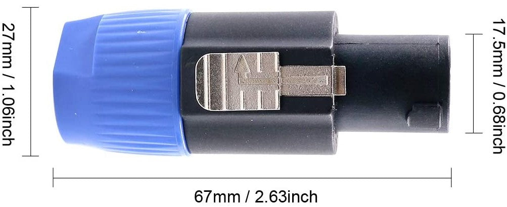 Mr. Dj SPMH4 4 pcs Speakon Male Head Connector Allows for Speaker Cables