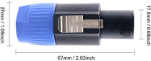 Load image into Gallery viewer, MR DJ USA SPMH2 2-Pack 4-Pole Speakon Male Speaker Cable Connectors