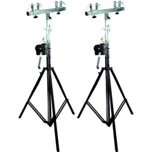 Charger l&#39;image dans la galerie, (2) MR TRUSS Pro Lighting 12 Foot Crank Light Stand &amp; (2) Square Truss T-Bar