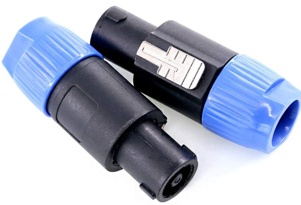 MR DJ USA SPMH2 2-Pack 4-Pole Speakon Male Speaker Cable Connectors