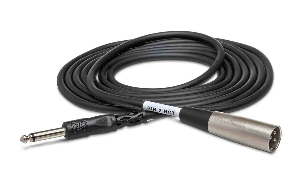 Hosa PXM-110, 1/4" TS to XLR3M Unbalanced Interconnect Cable - 10 Feet