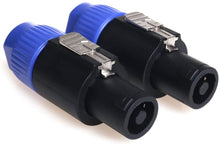 Load image into Gallery viewer, MR DJ USA SPMH2 2-Pack 4-Pole Speakon Male Speaker Cable Connectors