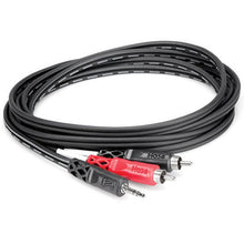 Charger l'image dans la galerie, Hosa CMR-203 Stereo Breakout Cable - 3.5mm TRS Male to Left and Right RCA Male - 3 foot