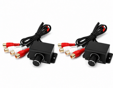 Charger l'image dans la galerie, 2 Absolute RSW250 Universal Remote Amplifier Audio &amp; Bass Level Controller RCA In/Out with Dash Mount Bracket