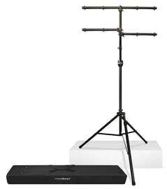 Ultimate Support LT-99BL LT Series Multi-tiered, Heavy-duty, Extra Tall Lighting Tree with TeleLock® Lift-assist Technology - Leveling Leg