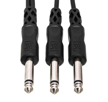 Load image into Gallery viewer, Hosa CYP-105, 1/4&quot; TS Male to Dual 1/4&quot; TS Male Y Cable - 5 Feet