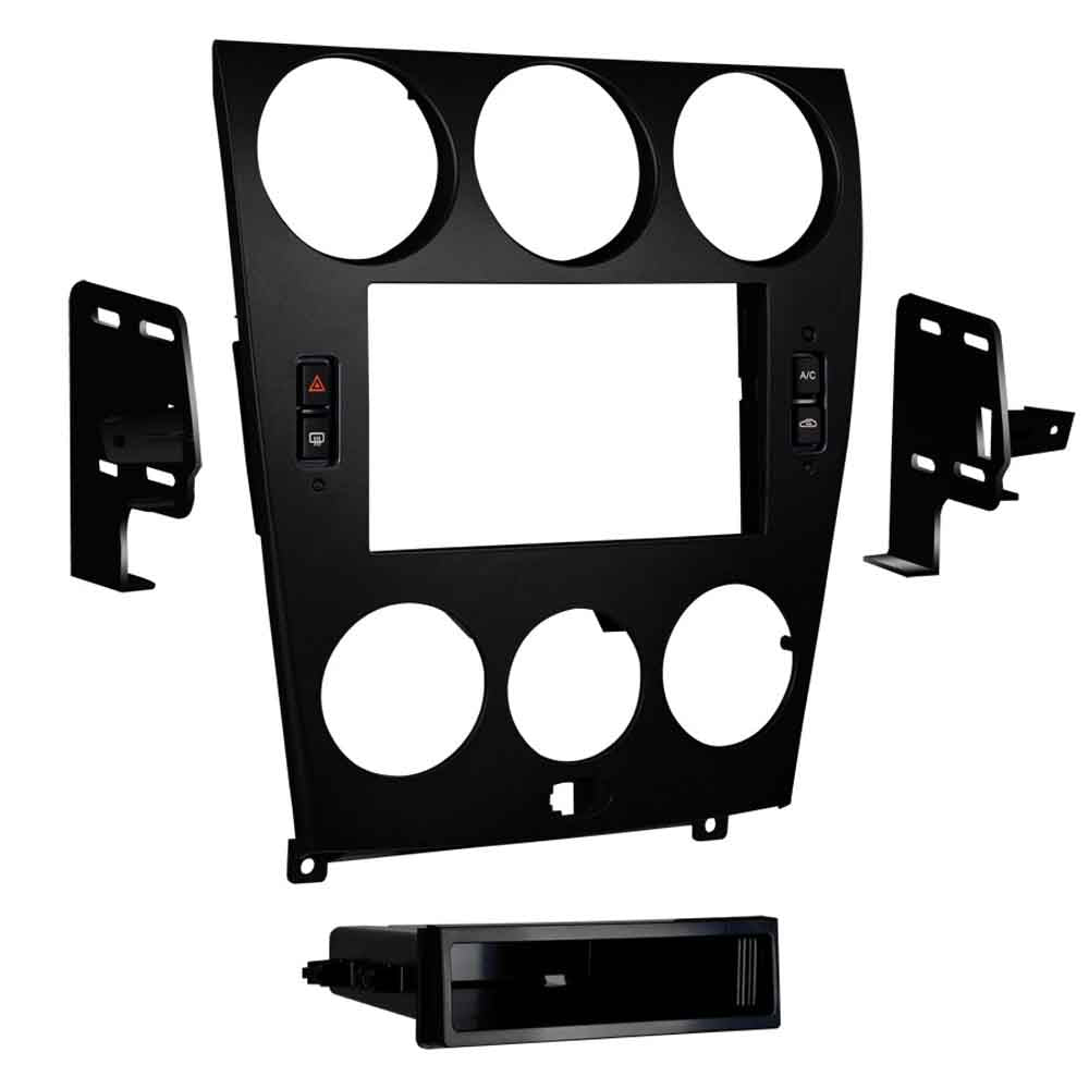 Metra 99-7524B ISO DIN Radio Install Kit - Compatible Fits for Mazda6 2006-2008 Charcoal Black