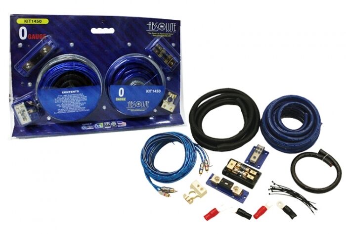 Absolute KIT1450 0 Gauge Complete Amplifier Installation AMP Kit