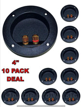 Charger l&#39;image dans la galerie, 10 PACK SPEAKER ROUND DJ BOX TERMINAL CUP GOLD POST SUBWOOFER CABINET ENCLOSURE