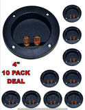 10 PACK SPEAKER ROUND DJ BOX TERMINAL CUP GOLD POST SUBWOOFER CABINET ENCLOSURE