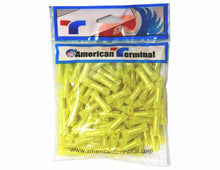 Charger l'image dans la galerie, American Terminal TBC1210Y 100 pcs 12 - 10 Gauge AWG Yellow insulated Nylon crimp terminals connectors Butt Connectors