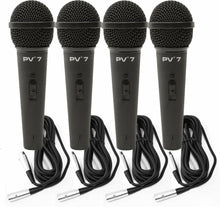 Charger l&#39;image dans la galerie, 4 Peavey PV7 ND Magnet Dynamic Microphone with 1/4&quot; to XLR Cable