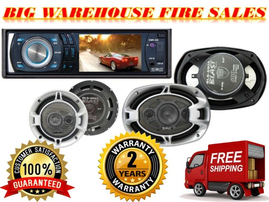 DMR-380BTAD DVD/CD/MP3/AM/FM & 2 Pairs of 6.5" & 6x9" speaker