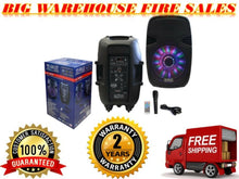 Charger l&#39;image dans la galerie, ABSOLUTE US3000BT 15&quot; 2-Way PA/DJ Speaker with LED, Built-In Bluetooth, FM Radio