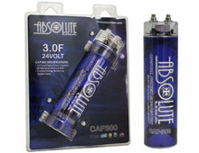 Load image into Gallery viewer, ABSOLUTE CAP300B Capacitor<br/>3 Farad Blue Power Car Capacitor for Energy Storage to Enhance Bass Demand From Audio System