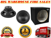 Load image into Gallery viewer, ROCKFORD FOSGATE R2D4-12 12&quot; SUBWOOFER 500 WATTS + SS12 ENCLOSURE BASS PACKAGE