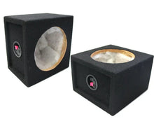Load image into Gallery viewer, 2 Car Audio 6.5" speaker Box Enclosure carpet Texture Terminal Cups