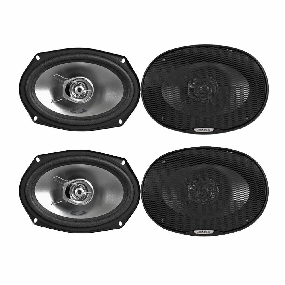 4 Alpine SXE Series 2-Way 6x9" Coaxial Speakers, 280W Peak Power (SXE-6925S)