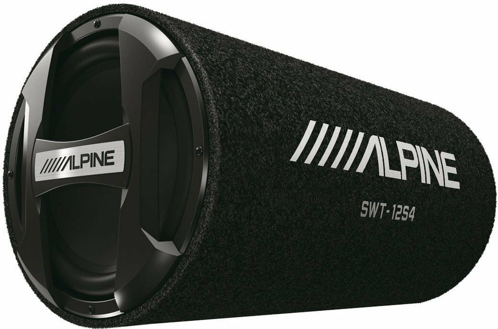 Alpine SWT-12S4 1500 Watts Single 12" Bass Sealed Subwoofer Tube Enclosure